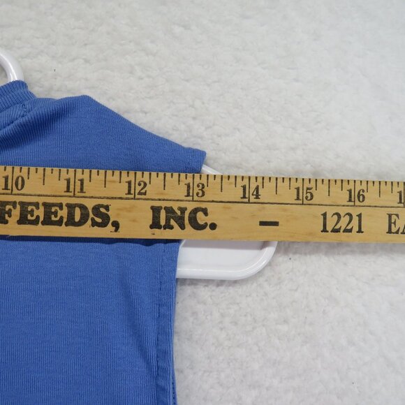 J. Jill Perfect Pima Sleeveless Tee Womens Medium‎ 100% Pima Cotton Blue - Picture 7 of 9